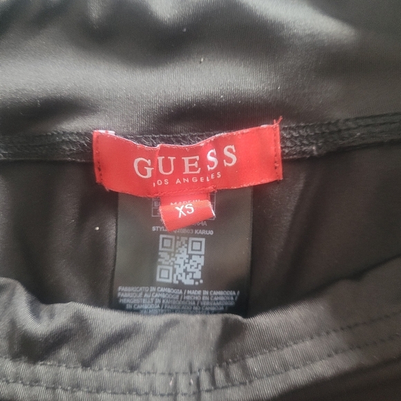 Guess Black Logo Spandex Shorts XS - Picture 4 of 4